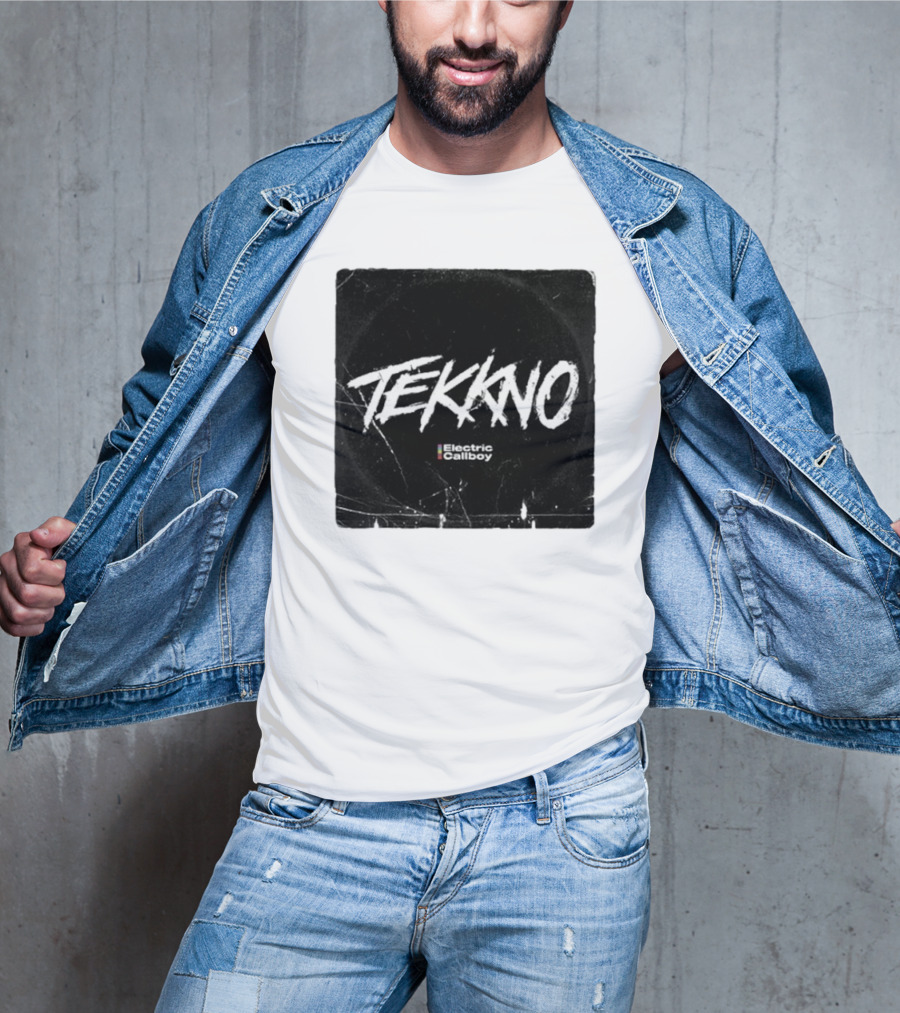 Electric Callboy Tekkno Cover Grunge Style Black Background T-Shirt