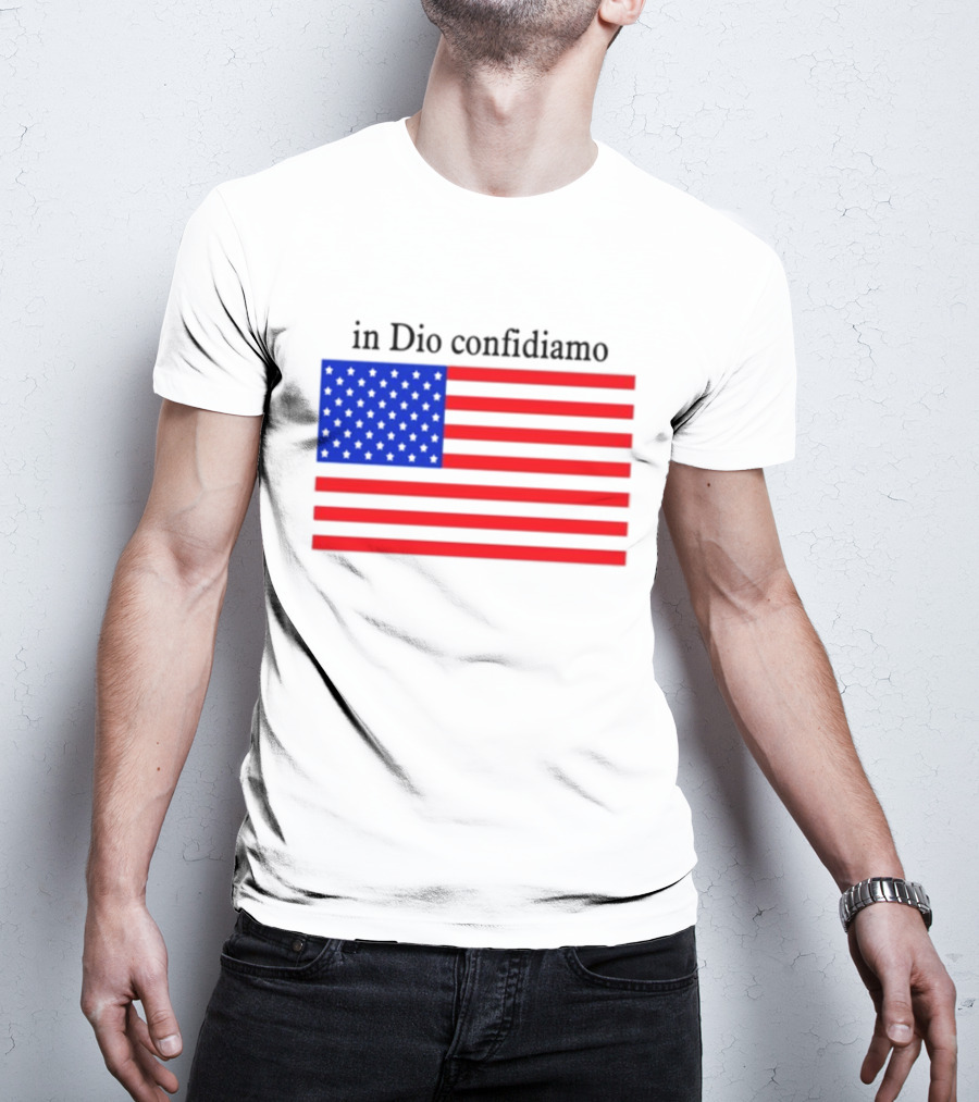 Eric Adams Wearing In Dio Confidiamo T-Shirt