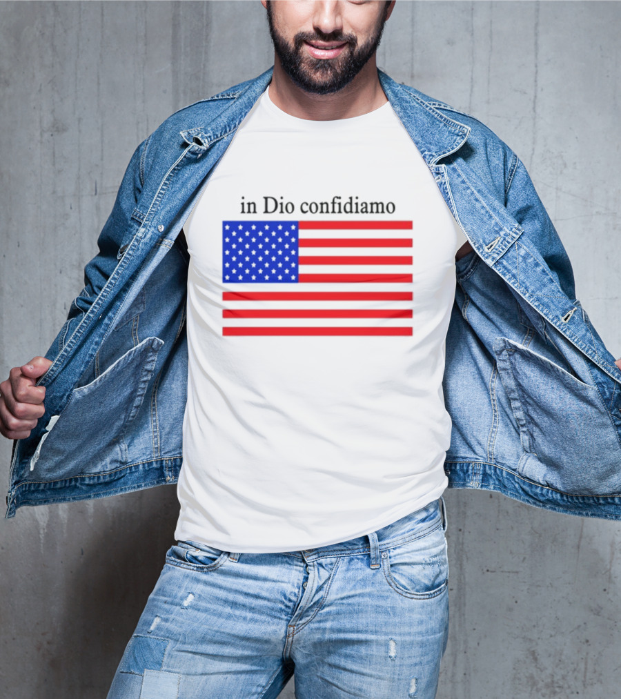 Eric Adams Wearing In Dio Confidiamo T-Shirt