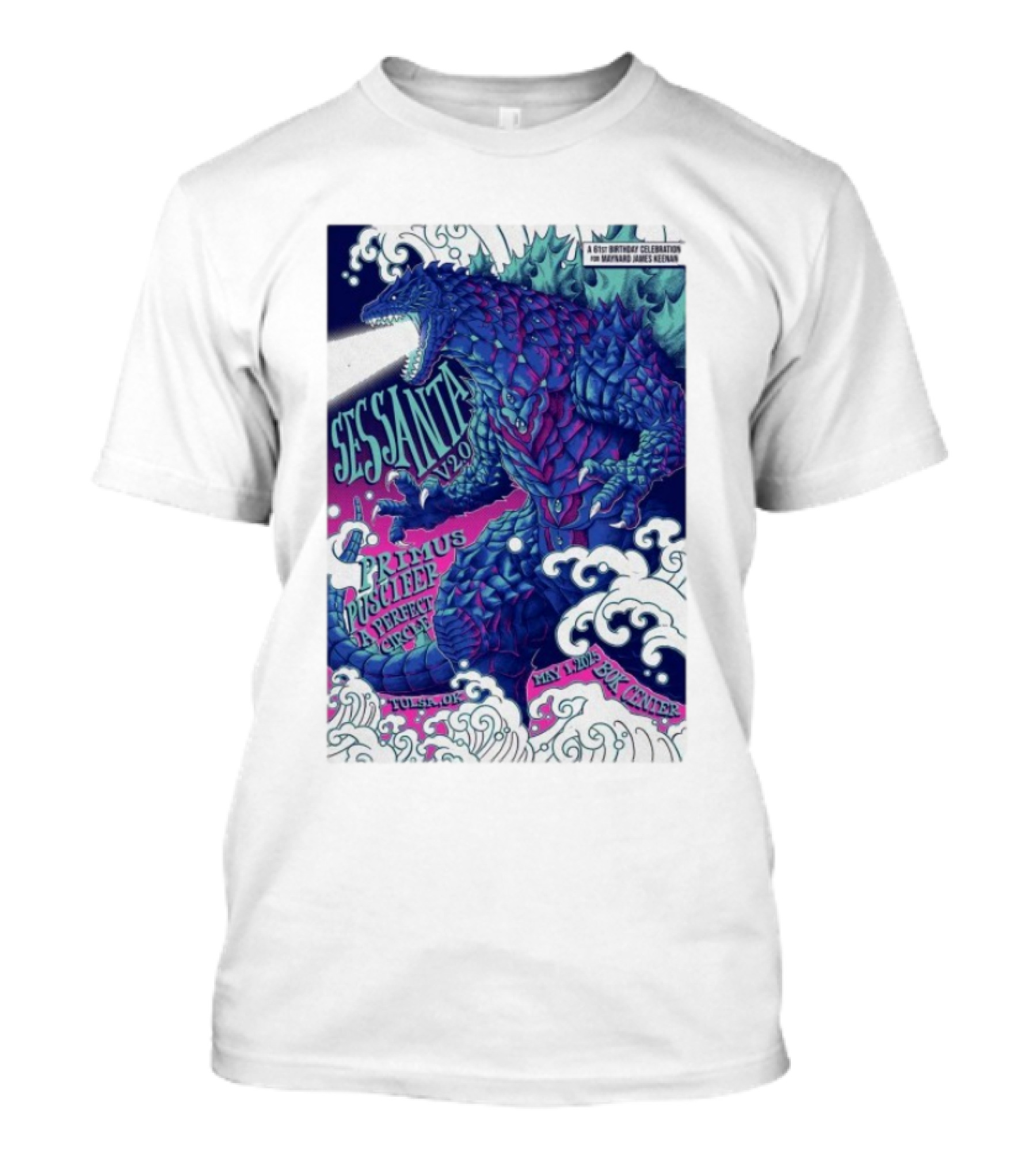 Sessanta V 2.0 Godzilla Primus Puscifer Perfect Circle Tulsa BOK Center May 1 2025 T-Shirt