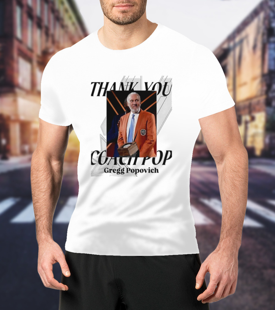 "Gregg Popovich Thank You Coach Pop Legacy Moment Basketball Achievement" T-Shirt