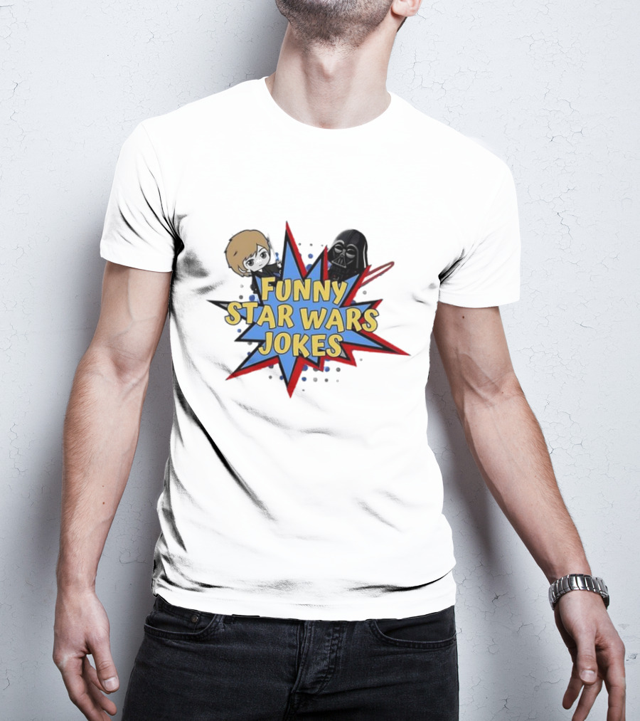 Funny Star Wars Jokes Comic Style With Iconic Characters T-Shirt