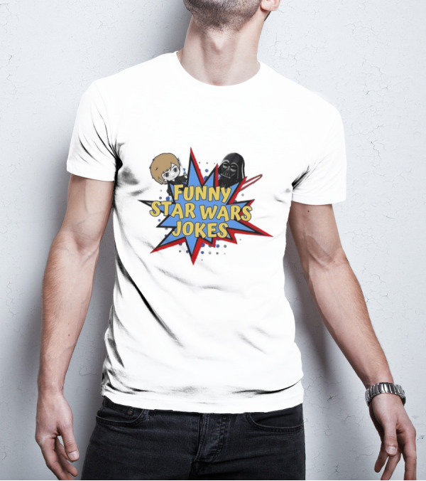 Funny Star Wars Jokes Comic Style With Iconic Characters T-Shirt