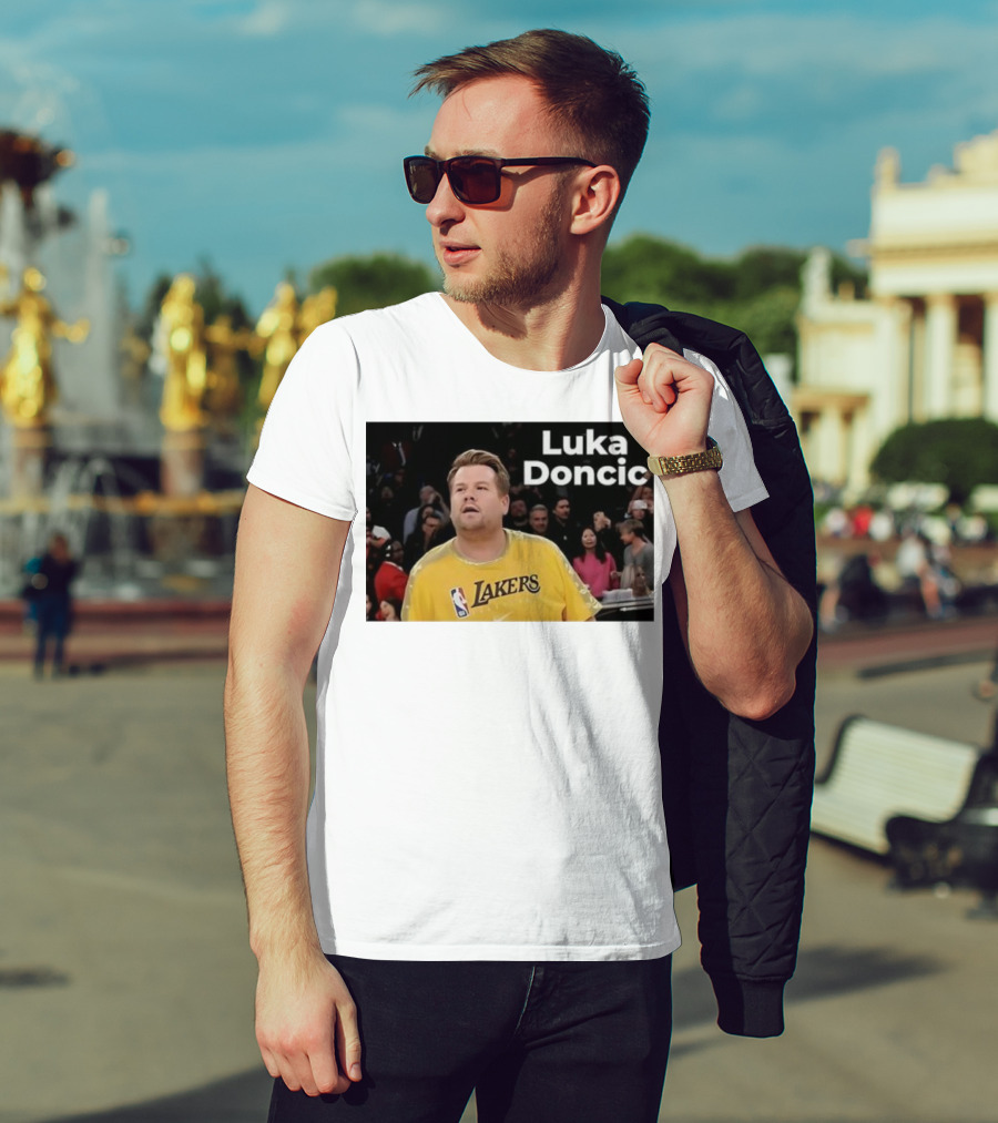 Luka Doncic James Corden Lakers NBA Fan T-Shirt