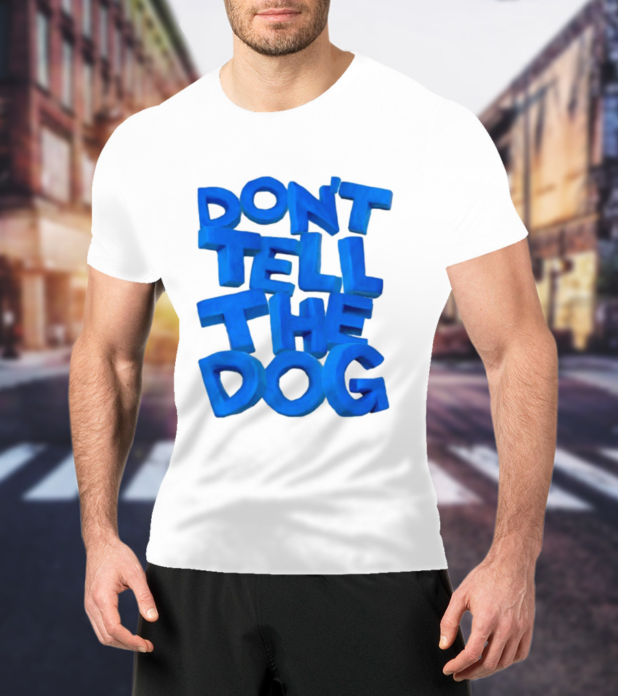 James Marriott Don't Tell The Dog Blue Text White Album T-Shirt