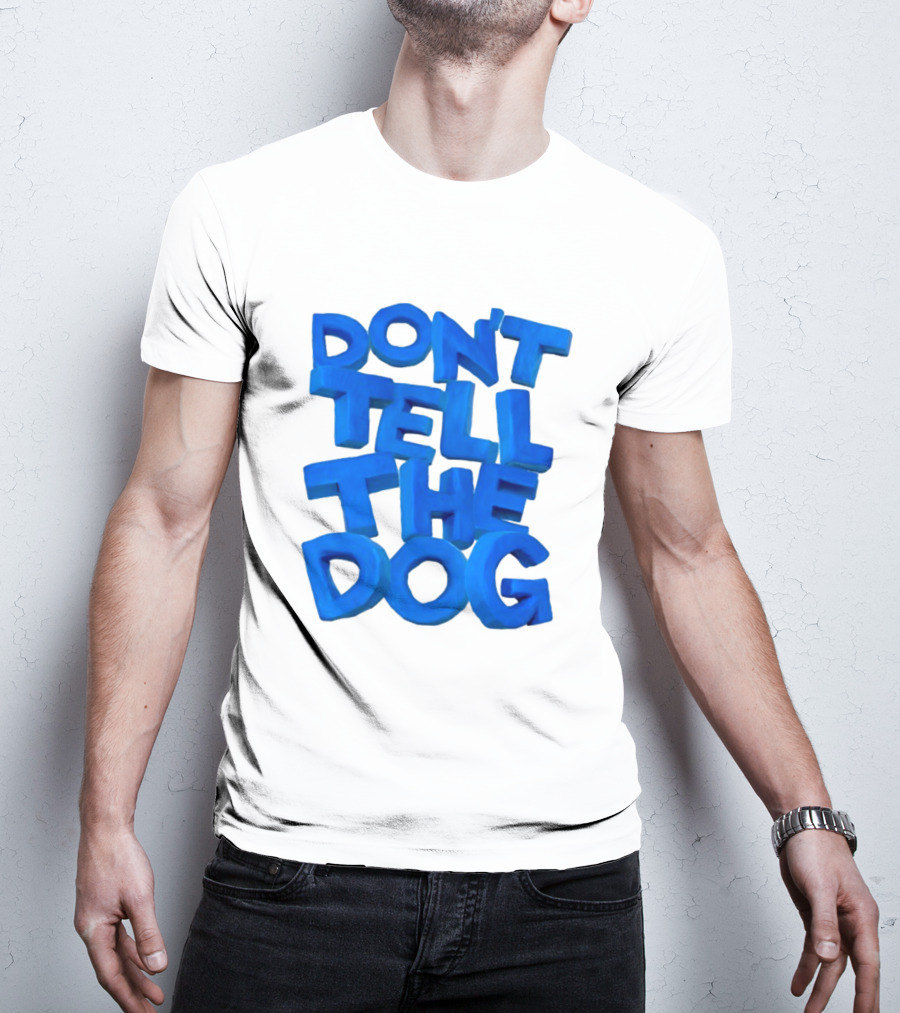 James Marriott Don't Tell The Dog Blue Text White Album T-Shirt