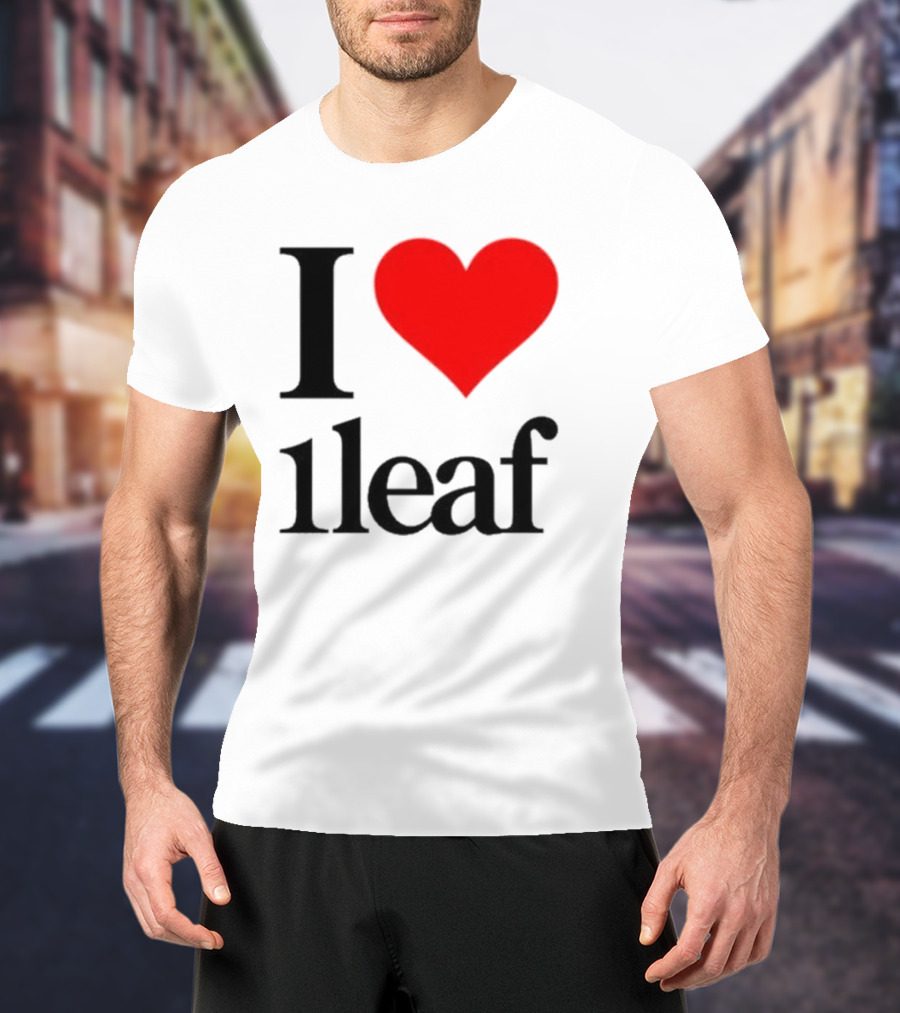 I Heart 1Leaf Bold Red Love Statement T-Shirt