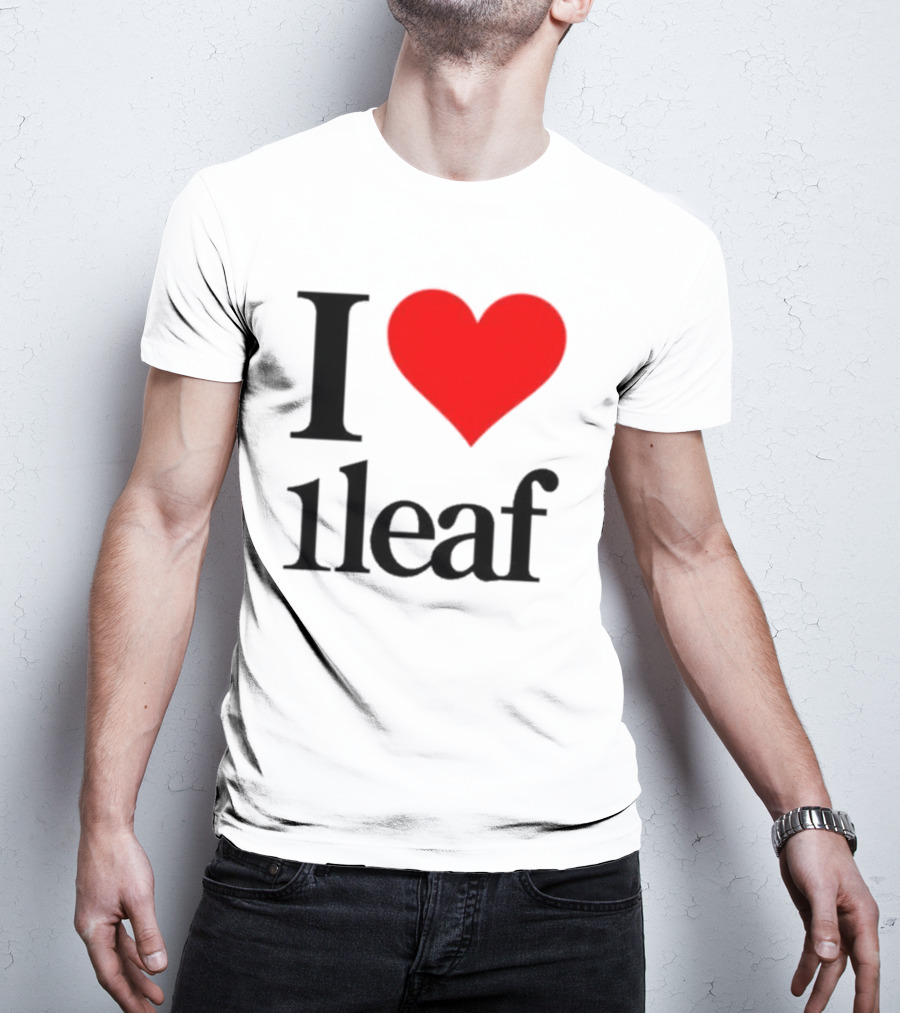I Heart 1Leaf Bold Red Love Statement T-Shirt