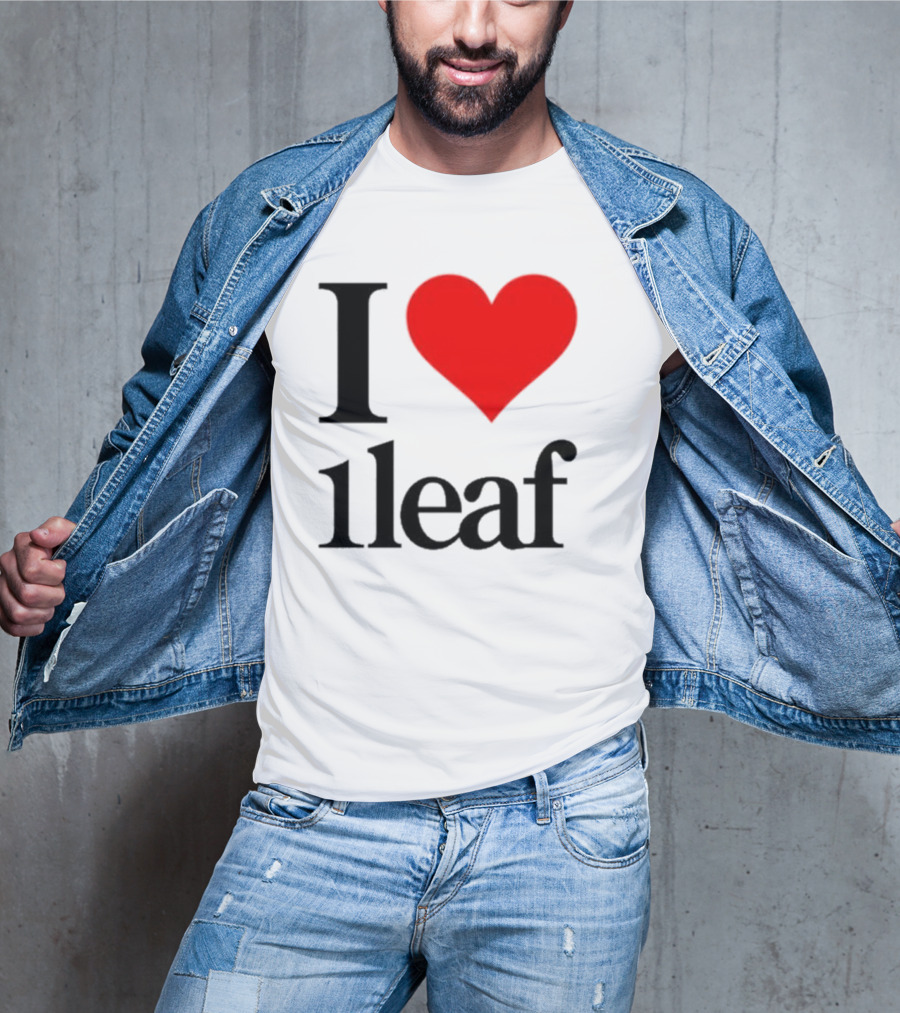 I Heart 1Leaf Bold Red Love Statement T-Shirt