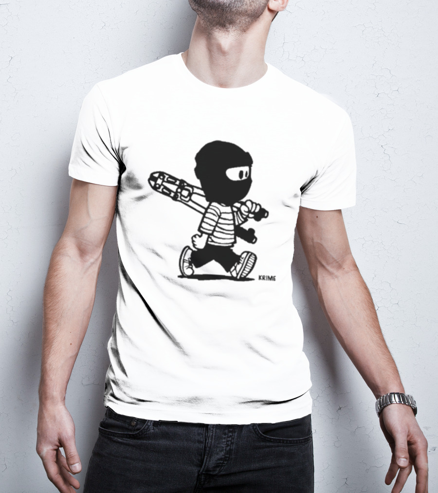 Krime Calvin Graffiti Comic Style Mischief Artwork T-Shirt