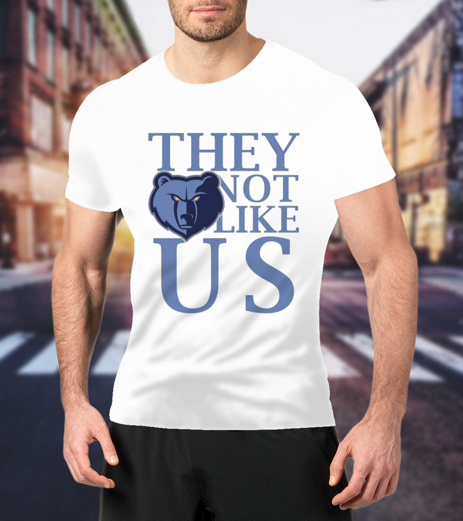 Memphis Grizzlies They Not Like Us Bear Head Emblem T-Shirt