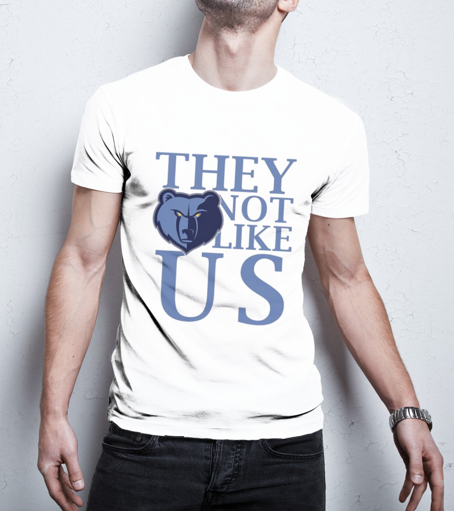 Memphis Grizzlies They Not Like Us Bear Head Emblem T-Shirt