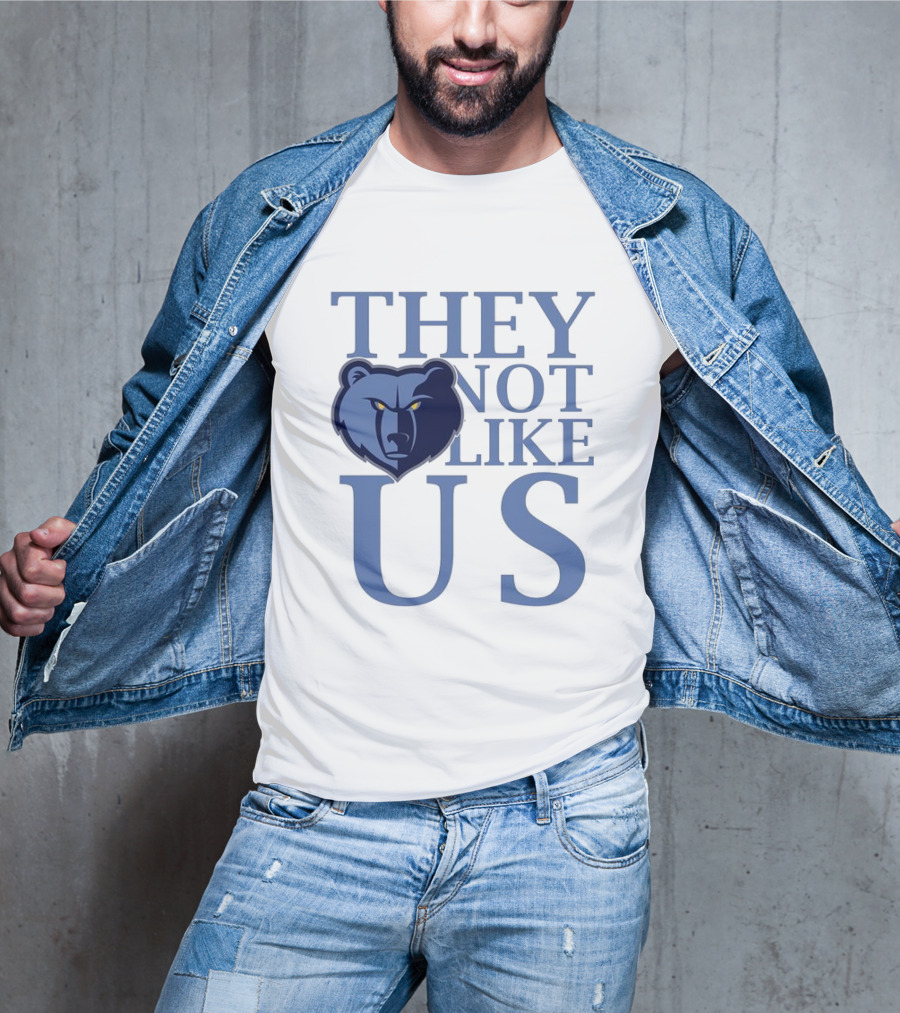 Memphis Grizzlies They Not Like Us Bear Head Emblem T-Shirt