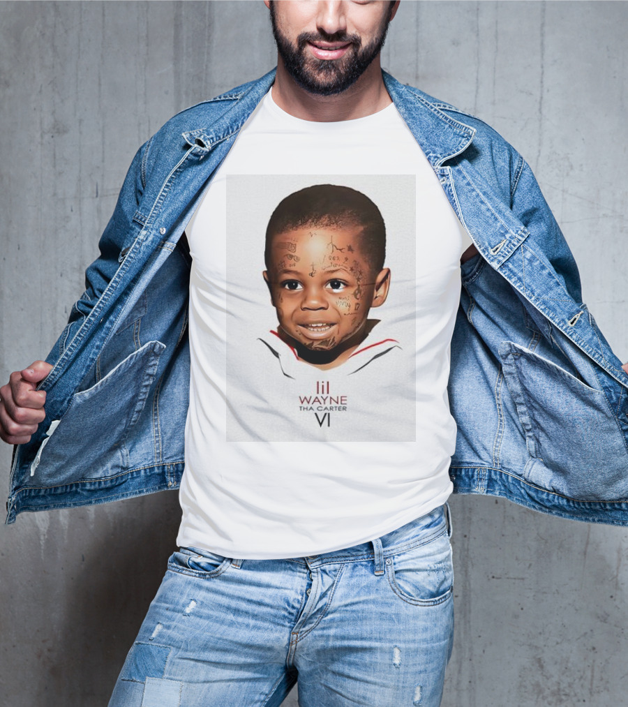 Lil Wayne Tha Carter VI Baby Face Tattoo Art T-Shirt