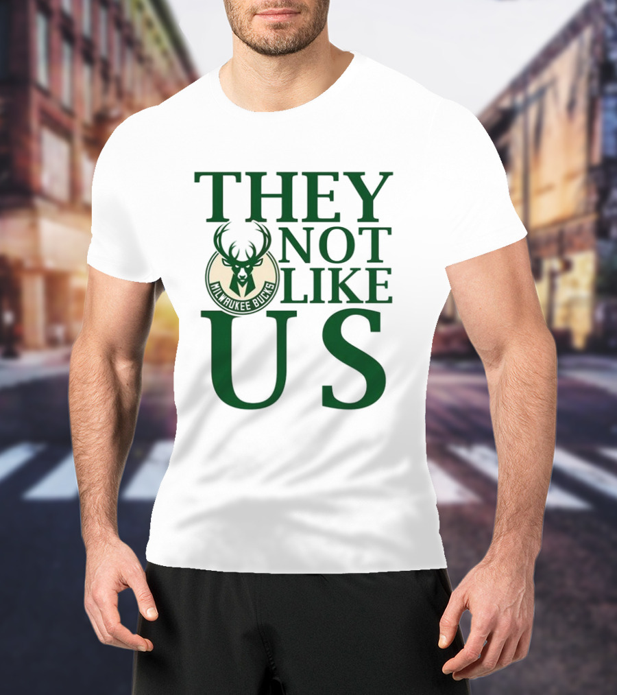 Milwaukee Bucks They Not Like Us Basketball Team Slogan T-Shirt