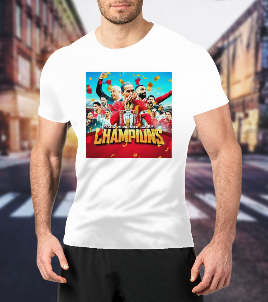 2024-25 Premier League Champions Liverpool FC Celebration T-Shirt