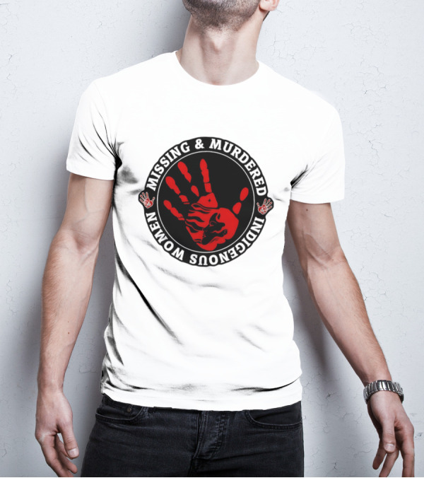 Missing Murdered Indigenous Women Red Handprint Symbol T-Shirt