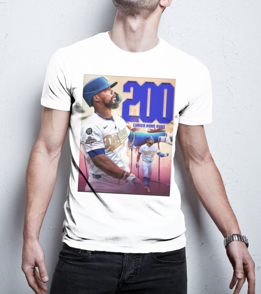 Los Angeles Dodgers Teoscar Hernandez 200 Career Home Runs Celebration T-Shirt