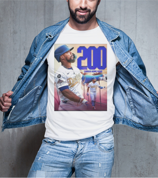 Los Angeles Dodgers Teoscar Hernandez 200 Career Home Runs Celebration T-Shirt