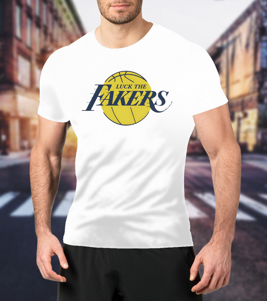 Luck The Fakers Los Angeles Basketball Parody T-Shirt