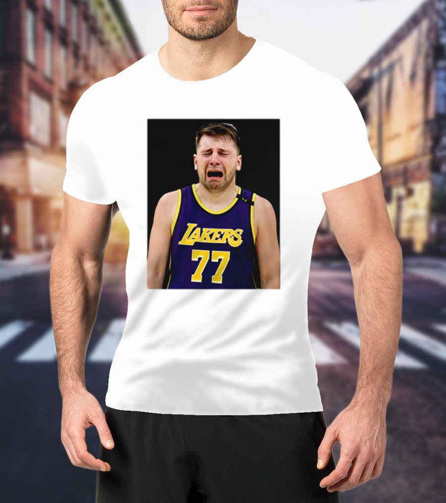 Luka Doncic Crying Lakers 77 Jersey T-Shirt
