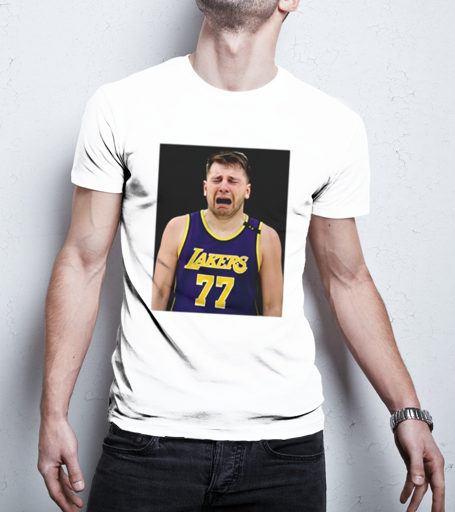 Luka Doncic Crying Lakers 77 Jersey T-Shirt