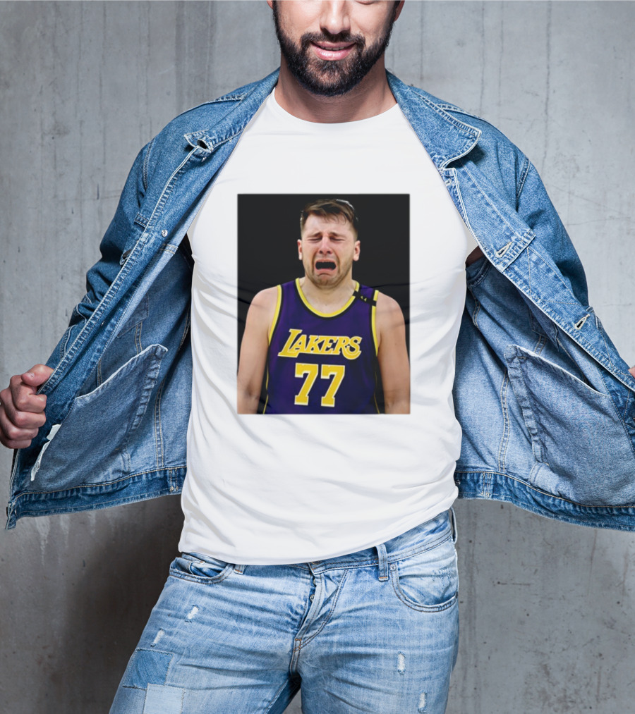 Luka Doncic Crying Lakers 77 Jersey T-Shirt