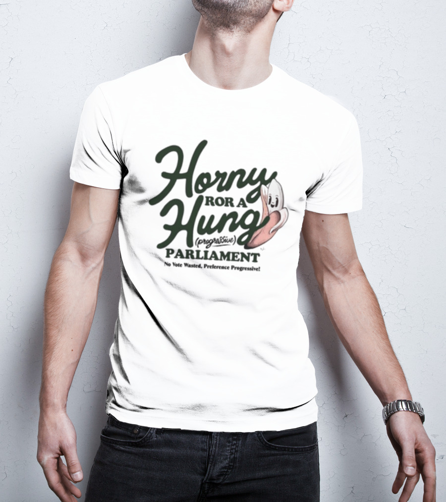 Horny For A Hung Parliament Bold Lamb Illustration T-Shirt