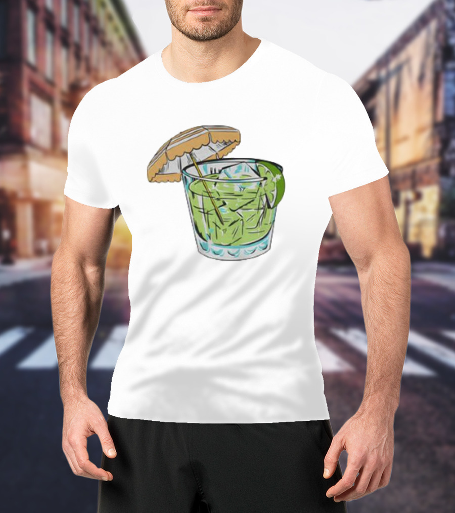 Margarita 818 Tequila Tropical Drink Umbrella Lime T-Shirt