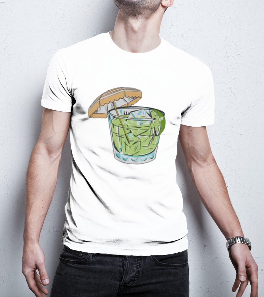 Margarita 818 Tequila Tropical Drink Umbrella Lime T-Shirt