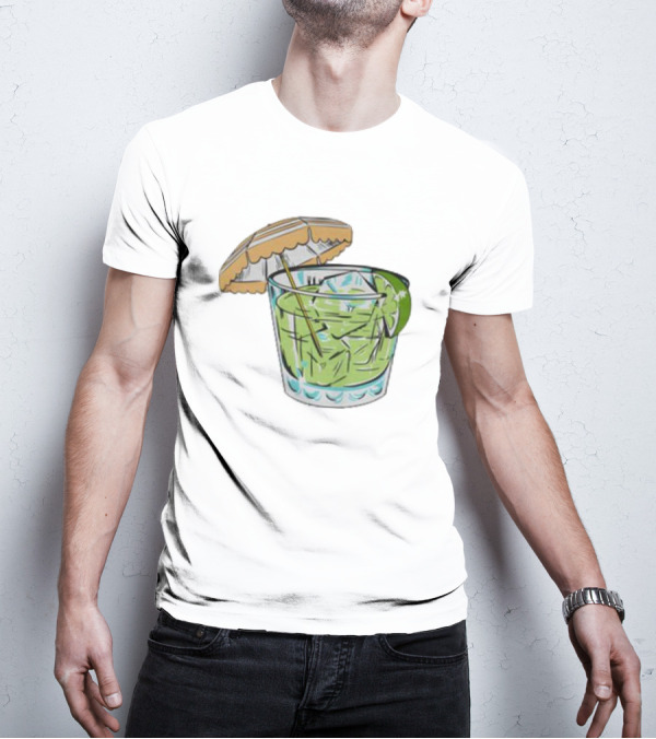 Margarita 818 Tequila Tropical Drink Umbrella Lime T-Shirt