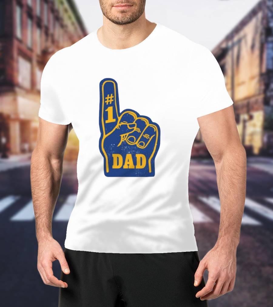 #1 Dad Foam Finger Sports Fan Tribute T-Shirt