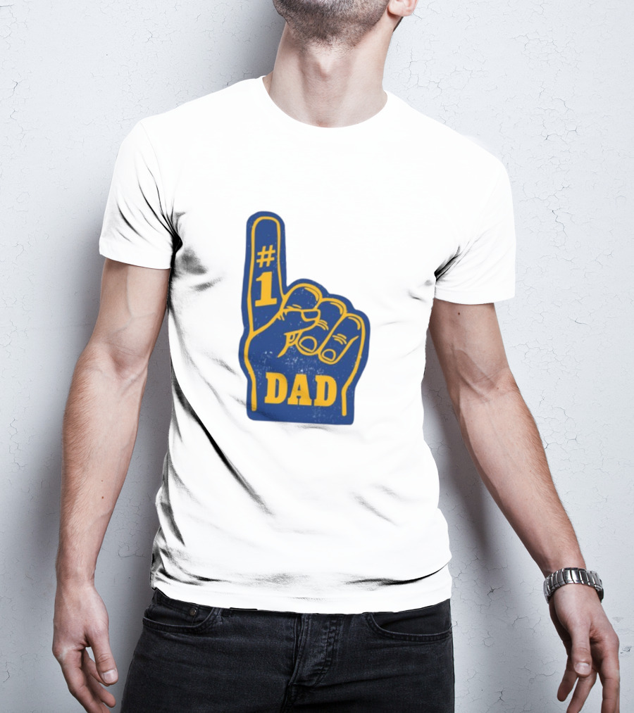 #1 Dad Foam Finger Sports Fan Tribute T-Shirt