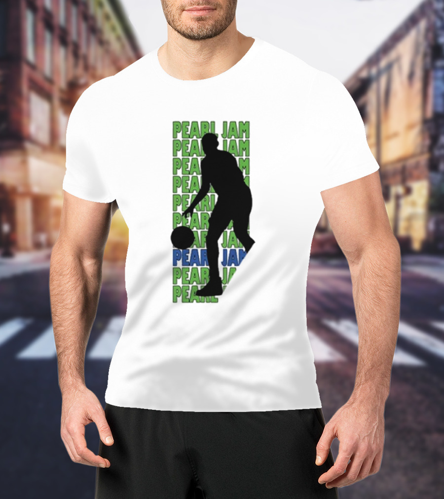 Pearl Jam Dark Matter Tour 2025 Atlanta Event At State Farm Arena April 29 May 1 Dribbler Silhouette T-Shirt