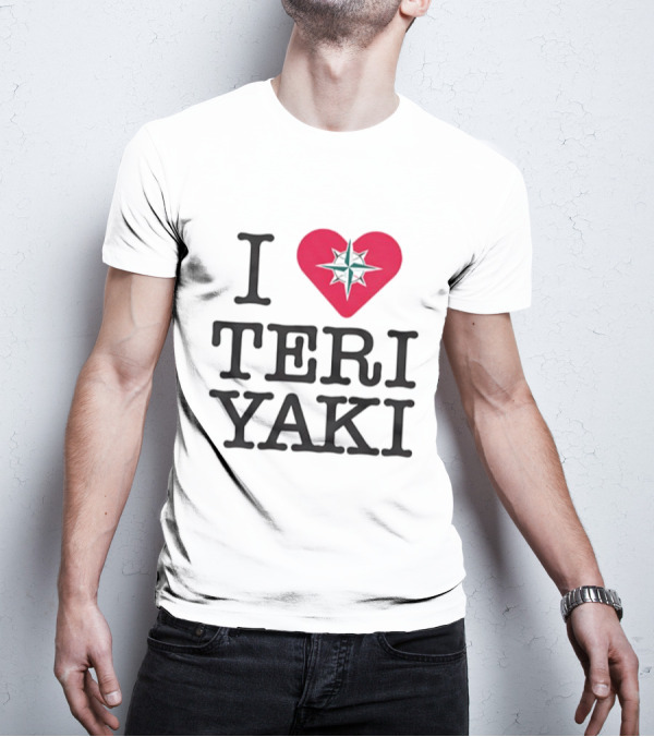 Seattle Mariners I Love Teriyaki Heart Mariners Symbol T-Shirt