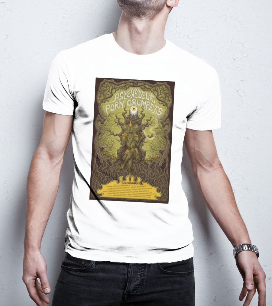 Psychedelic Porn Crumpets UK EU 2025 Tour Eye Tree T-Shirt