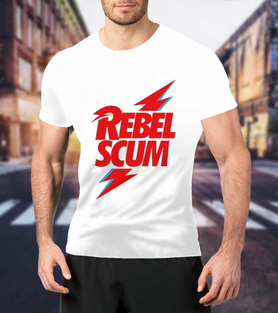 Rebel Scum Red Bold Lightning Letters T-Shirt