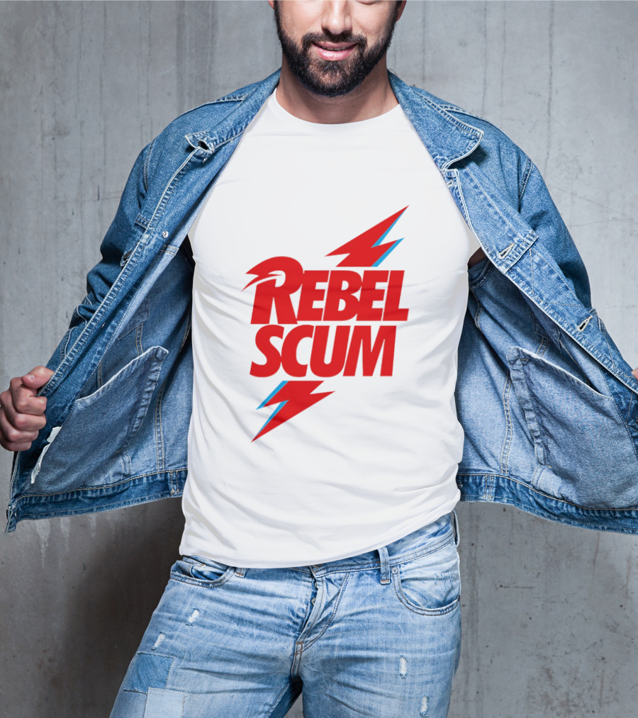 Rebel Scum Red Bold Lightning Letters T-Shirt