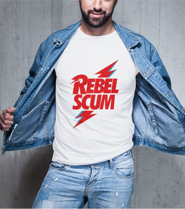Rebel Scum Red Bold Lightning Letters T-Shirt