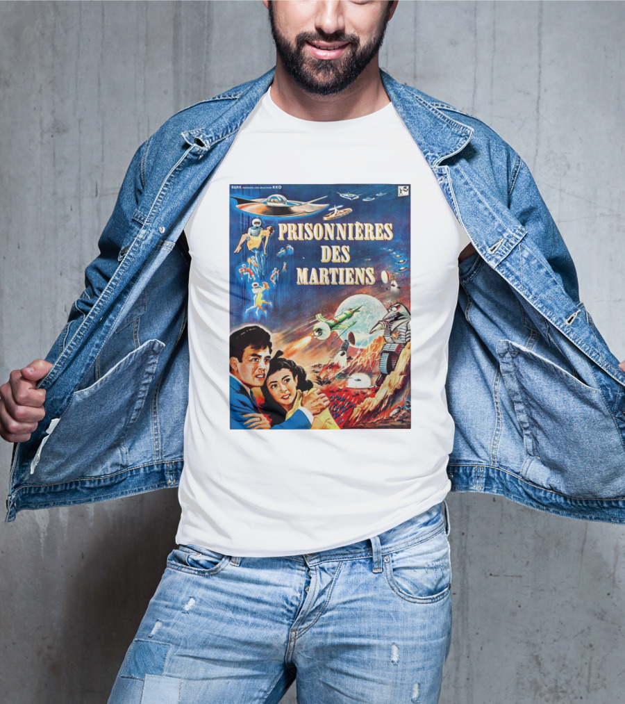 PRISONNIÈRES DES MARTIENS The Mysterians French RKO Sci-Fi Adventure T-Shirt