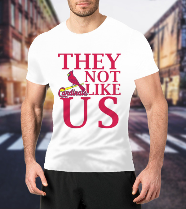 St. Louis Cardinals They Not Like Us Bird On Bat T-Shirt