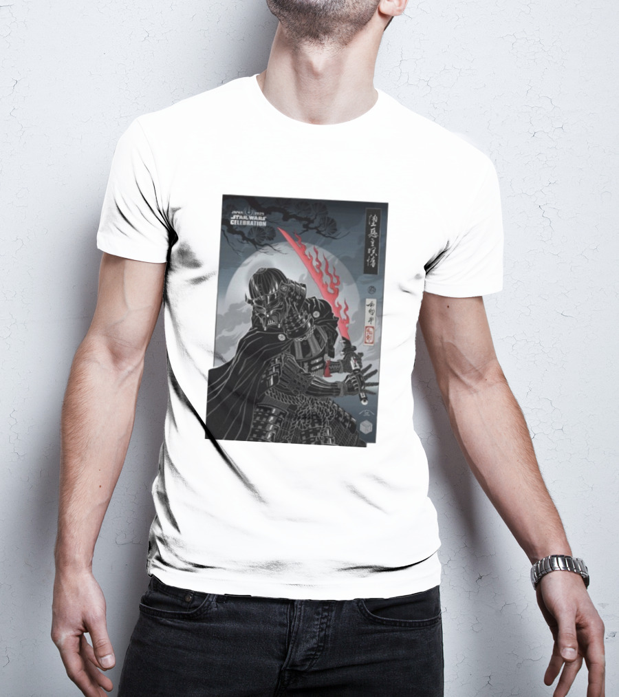 Japan 2025 Star Wars Celebration Badge Darth Vader Samurai Warrior Final Reveal Characters T-Shirt