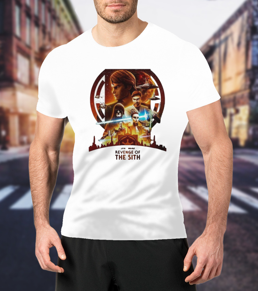 Star Wars Episode III Revenge Of The Sith 20th Anniversary Cover By Jason Benullo T-Shirt
