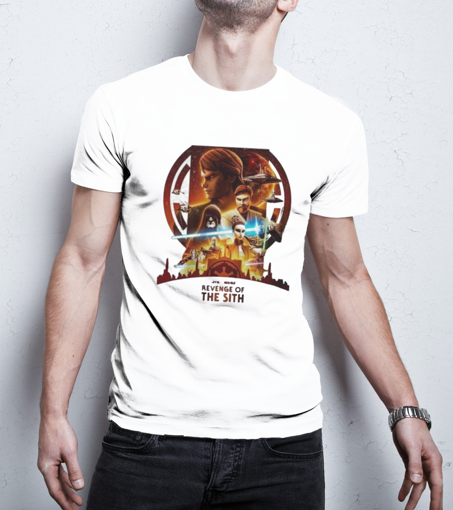 Star Wars Episode III Revenge Of The Sith 20th Anniversary Cover By Jason Benullo T-Shirt