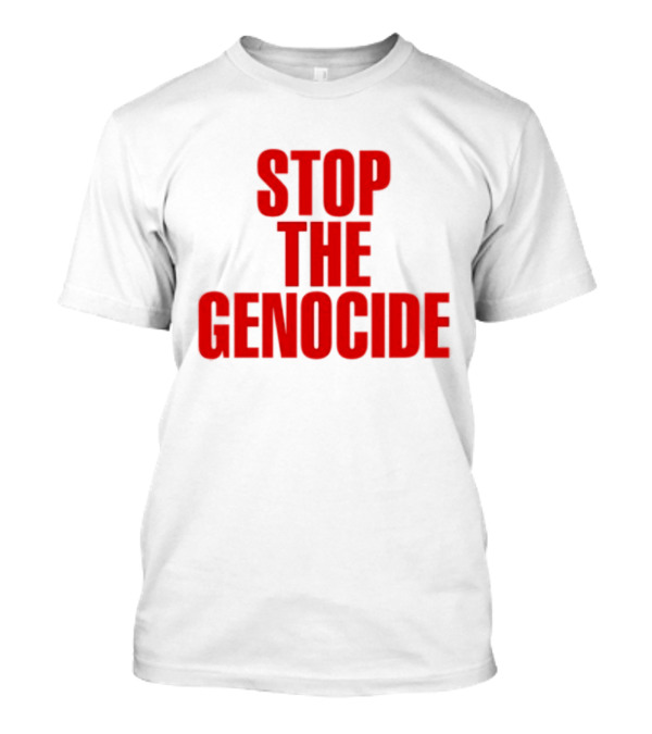 Stop The Genocide Red Bold Statement T-Shirt