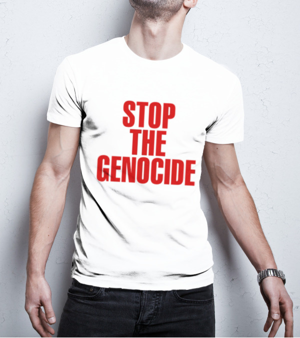Stop The Genocide Red Bold Statement T-Shirt