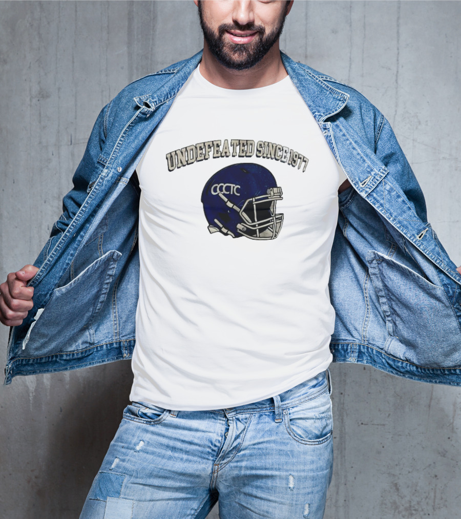 Undefeated Since 1977 CCCTC Football Helmet T-Shirt