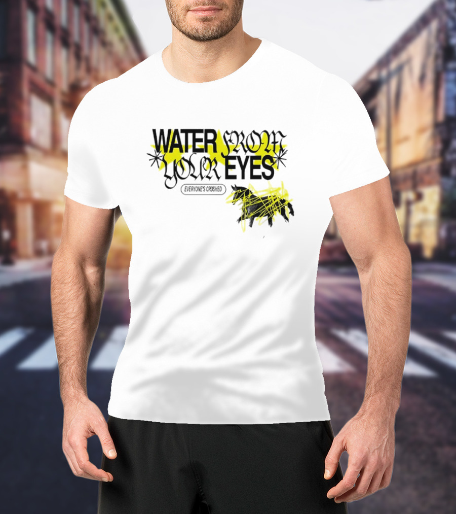 Water From Your Eyes Everyone’s Crushed Distorted Yellow Stars And Scribbles T-Shirt