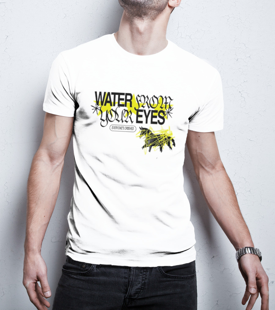Water From Your Eyes Everyone’s Crushed Distorted Yellow Stars And Scribbles T-Shirt
