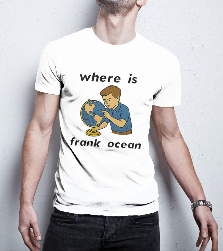 Where Is Frank Ocean Curious Boy With Globe T-Shirt